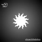 Sun Shape Sticker